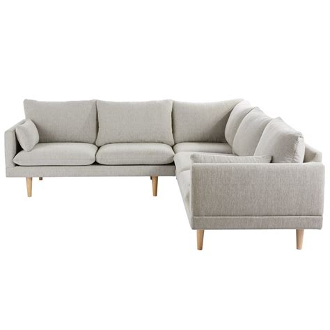 Light Grey 5-Seater Modular Corner Sofa Collins | Maisons du Monde