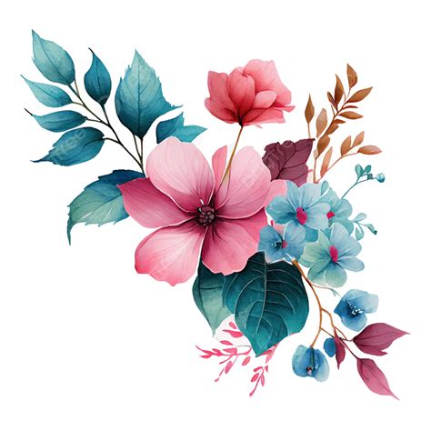 Watercolor Pink And Blue Flowers Outlet Online | www.pinnaxis.com