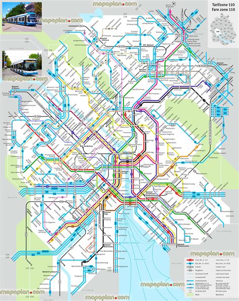 Tourist Map Of Zurich Switzerland - Best Tourist Places in the World