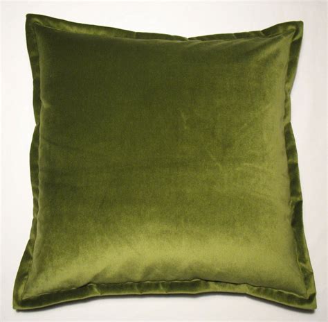 Olive Green ONE UNIT soft Velvet Throw Pillow Cover 22x | Etsy