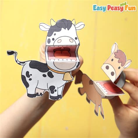 Printable Farm Animal Finger Puppets - Easy Peasy and Fun