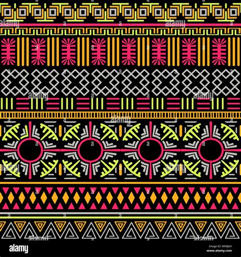 Tribal ethnic seamless pattern. Abstract geometric ornament. Vector illustration. Perfect for ...