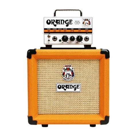 Orange Amps Micro Terror 20-Watt Tube Preamp Compact Tube Amp Bundle with Guitar Cabinet and ...