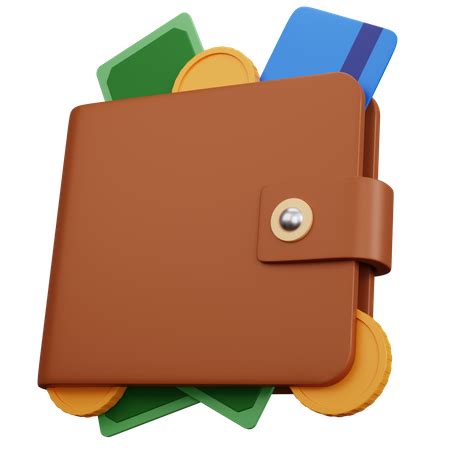 Empty Wallet 3D Icon download in PNG, OBJ or Blend format