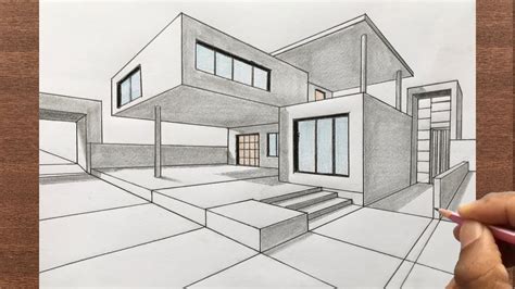 Modern House Drawing Easy - bmp-dolla