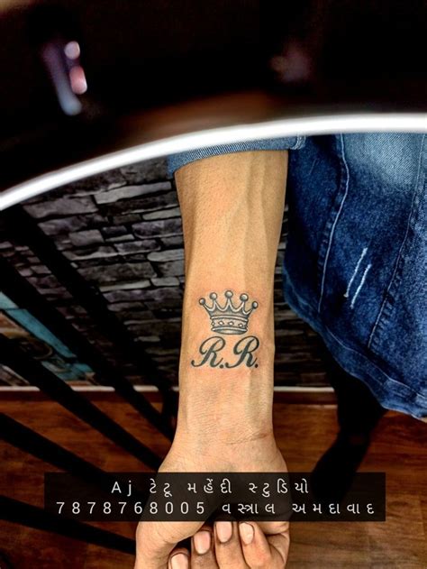 RR crown tattoo | RR Letter Tattoo Design| RR TATTOO| Crown tattoo ...