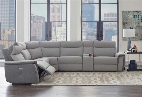 Power Recliner Sectional Fabric sofa HE259 | Leather Sectionals