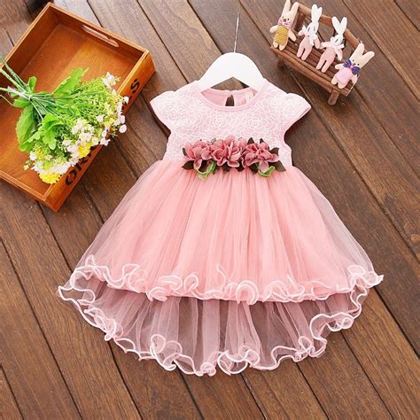 Baby Girl Summer Dress Toddler Party Dresses Floral Birthday Dress – Sun Baby