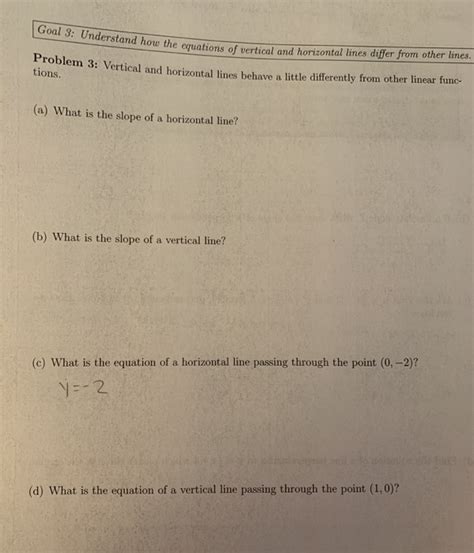 Solved Goal 3: Understand how the equations of vertical and | Chegg.com