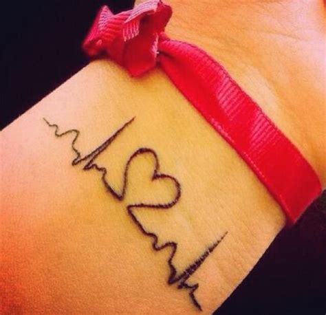 Heartbeat Wrist Tattoo Designs, Ideas and Meaning - Tattoos For You