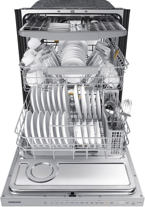 Samsung Smart 42dBA Dishwasher with StormWash+ and Smart Dry Stainless Steel DW80B7070US - Best Buy