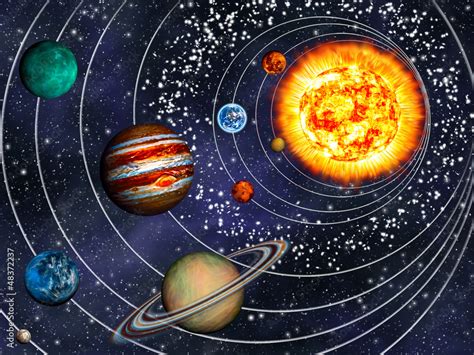 Nine Planet Solar System 3d