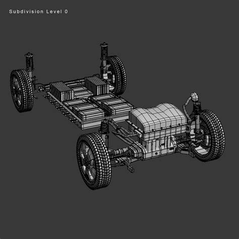 electric car chassis 3d model