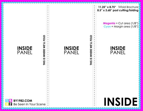 Tri Fold Brochure Template Dimensions