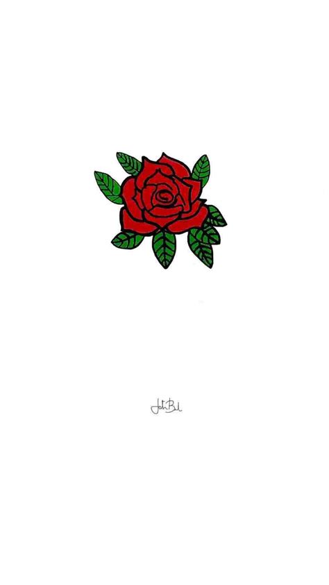 Download Minimalist Aesthetic Drawn Rose Wallpaper | Wallpapers.com