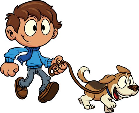 People Walking Dogs Cartoon - ClipArt Best