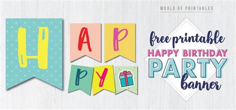 Free Printable Happy Birthday Banner Templates - Toptemplate.my.id