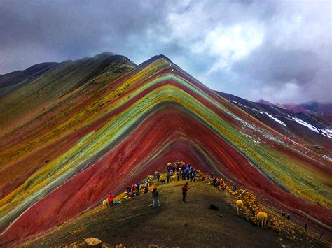 Rainbow Mountain in Andean Peru. Worth the elevation gain and rain. : r/travel