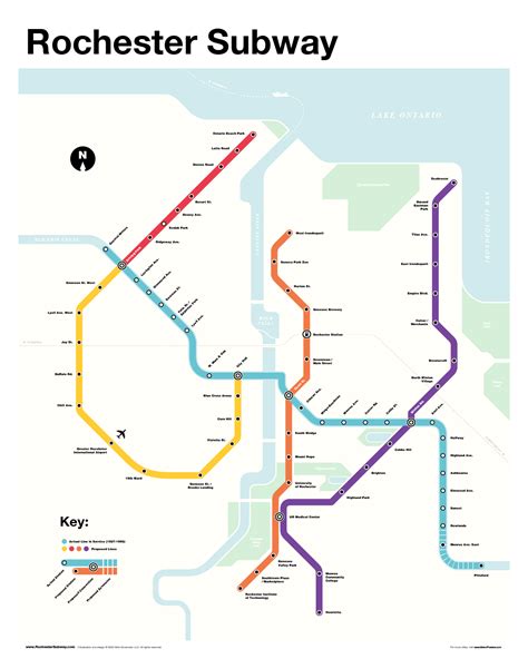 Rochester Subway Map • Metro Posters