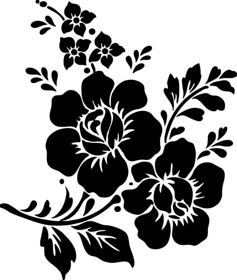 Black And White Vector Flowers at Vectorified.com | Collection of Black And White Vector Flowers ...