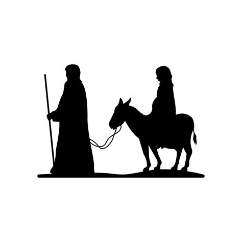 Silhouette of Mary and Joseph. 31690523 Vector Art at Vecteezy