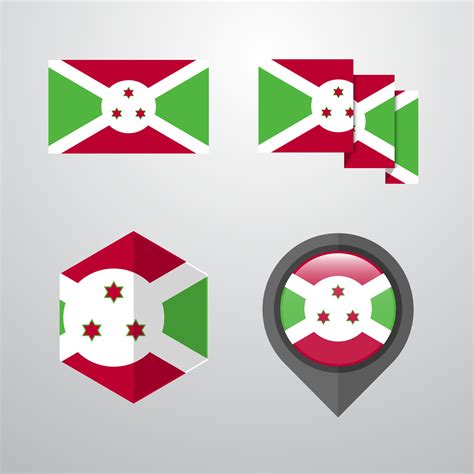 Burundi flag design set vector 14247507 Vector Art at Vecteezy