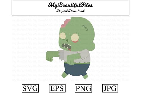 Zombie Halloween Clipart Graphic by MyBeautifulFiles · Creative Fabrica