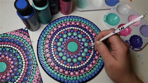 How To Paint Dot Mandalas #23 PASTELS Full Step by Step Tutorial - YouTube