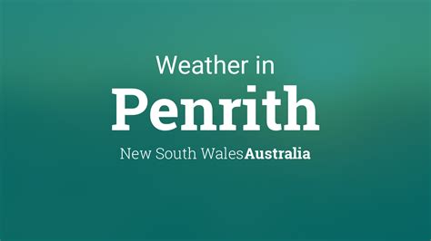 Weather for Penrith, New South Wales, Australia