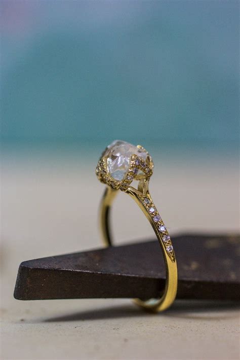 These Raw Gemstone Engagement Rings Will Take Your Breath Away