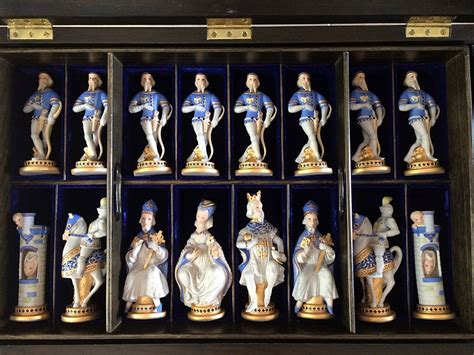 Cybis Porcelain Chess Set - www.chessantiques.com