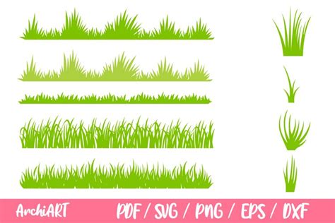 Grass Border SVG,Wild Grass,Grass Cut,Line,PNG,DXF,Vector,