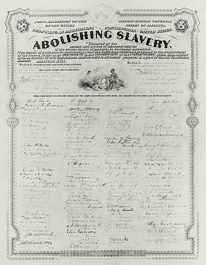 13th Amendment Abolishes Slavery | Civil War on the Western Border: The Missouri-Kansas Conflict ...