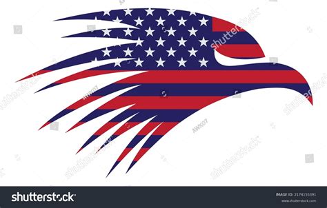 American Flag Eagle Illustration Vector Flat Stock Vector (Royalty Free) 2174155391 | Shutterstock