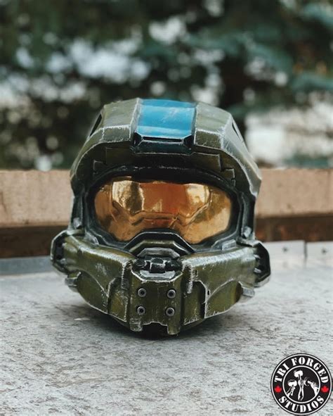 Finished Halo Master Chief Helmet Custom Colors Resin Cast Working Electronics See Through Visor ...