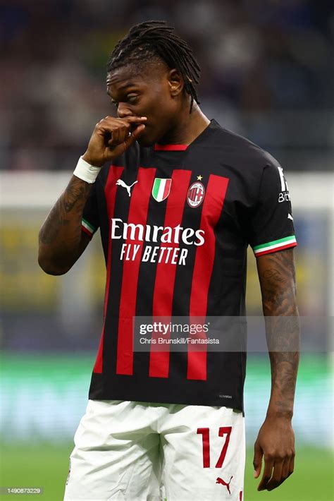 Rafael Leao of AC Milan reacts during the UEFA Champions League... News Photo - Getty Images