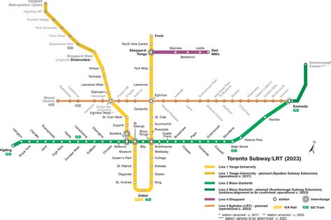 Toronto New Subway Line Map