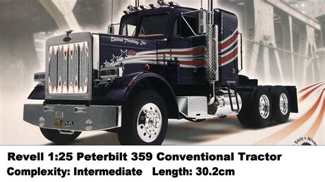 Revell 1:25 Peterbilt Model 359 Conventional Tractor Kit Review - YouTube