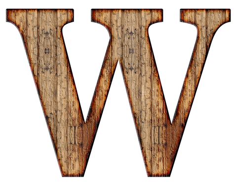 Wooden Capital Letter W transparent PNG - StickPNG