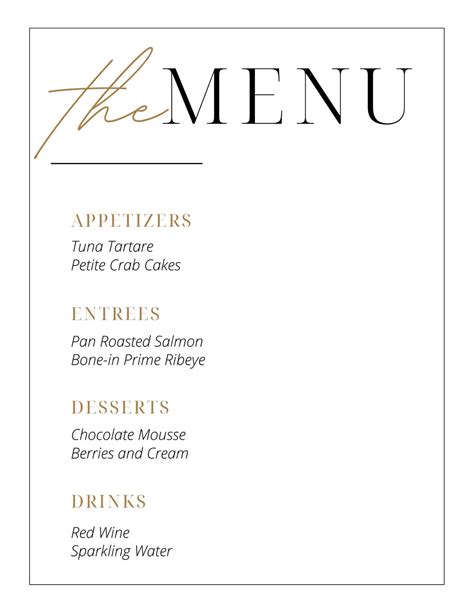 Mini Bar Price List Template - Printable Form, Templates and Letter