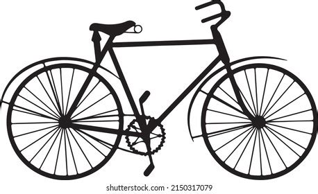 Bicycle Silhouette Black White Stock Vector (Royalty Free) 2150317079 | Shutterstock