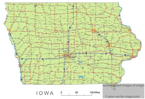 Printable Iowa Map