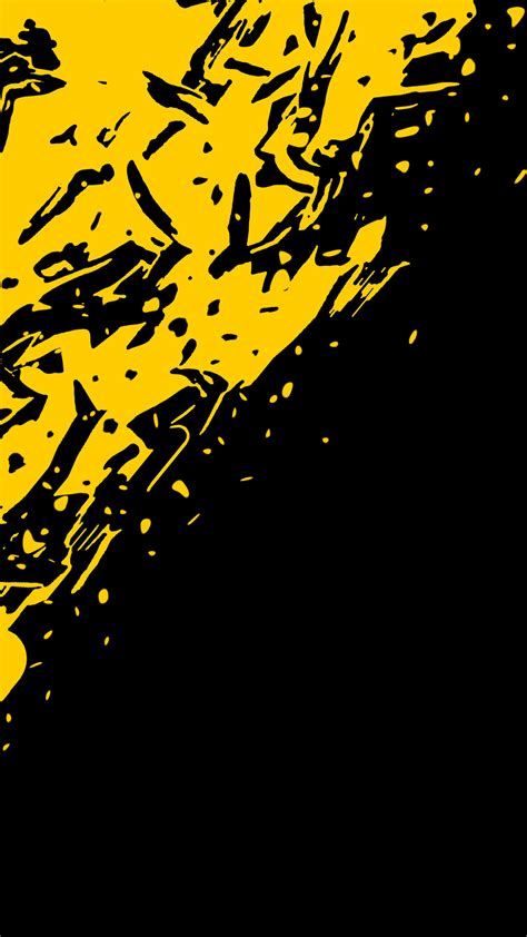 Black Yellow Abstract Background - Black Wallpaper HD