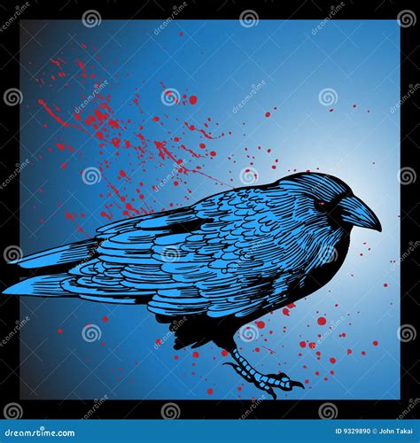 Evil Crow stock vector. Illustration of stain, wildlife - 9329890