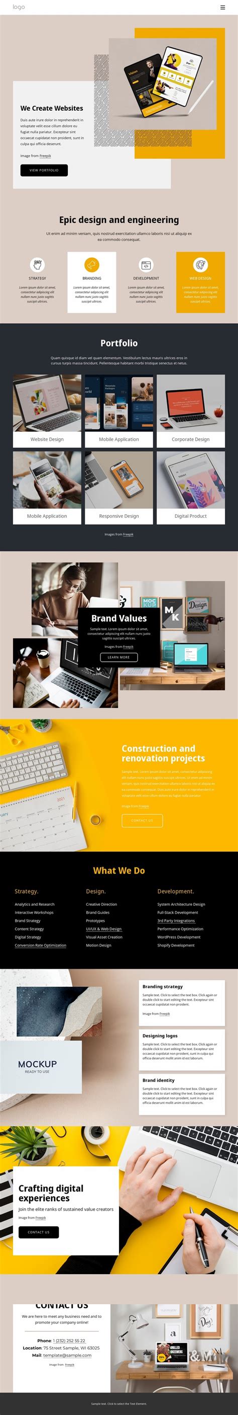 Professional web design and design Website Template