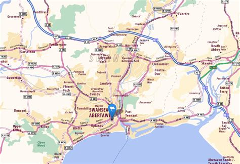 Swansea Map - United Kingdom