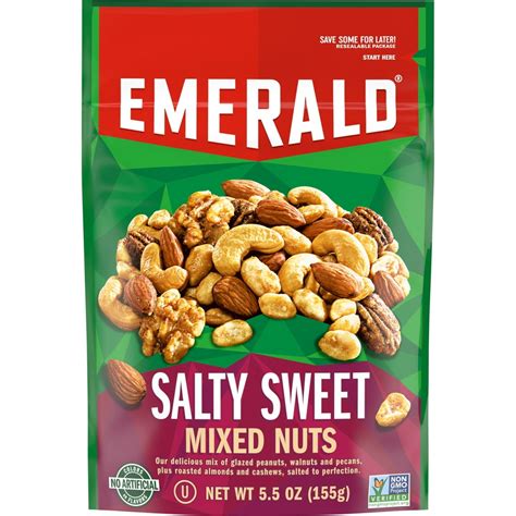 Emerald Nuts, Salty Sweet Mixed Nuts, 5.5 oz - Walmart.com - Walmart.com