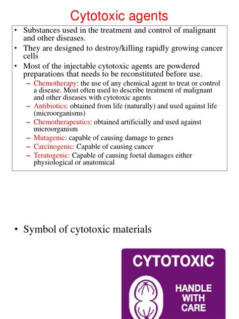 6-Cytotoxic Agents | PDF | Chemotherapy | Pharmacy