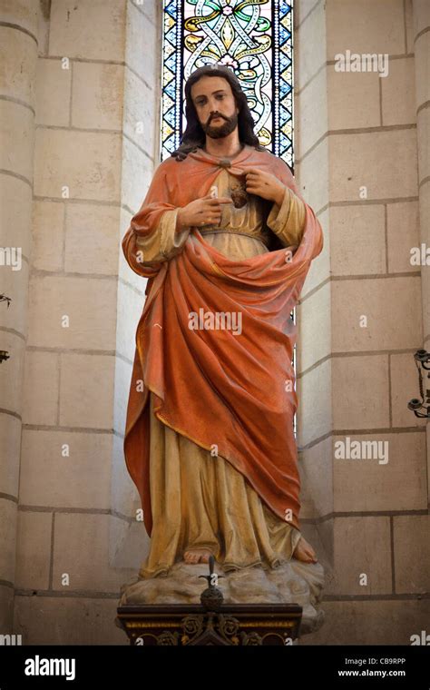 Jesus Christ statue in a Catholic church Stock Photo - Alamy