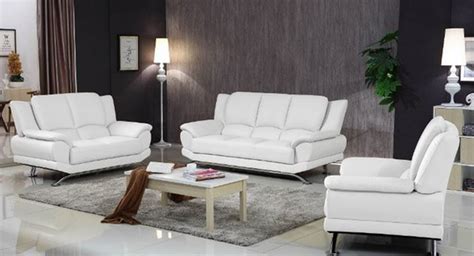 Modern White Leather Sofa | Baci Living Room